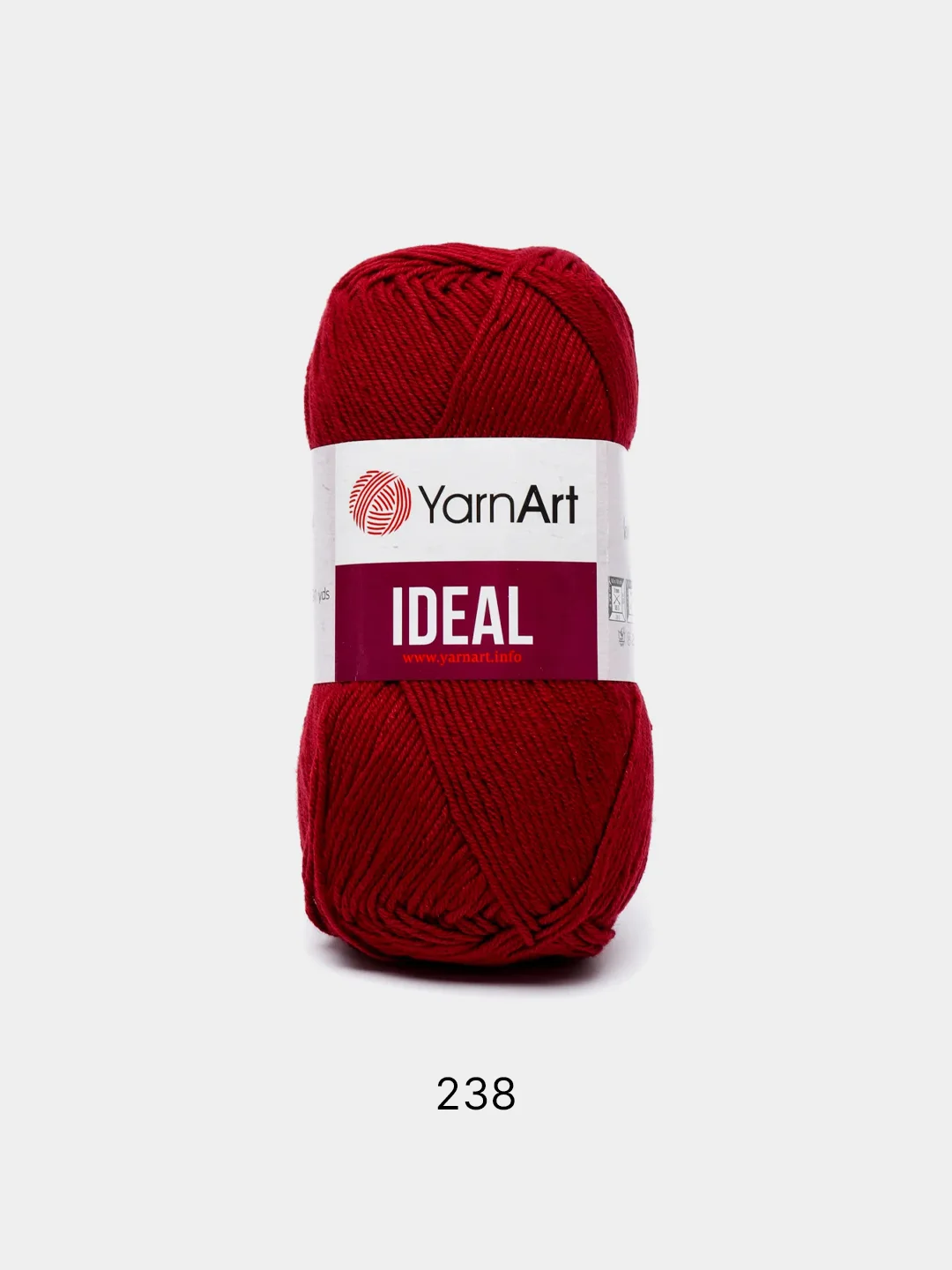 Багровый пряжа YarnArt Ideal, 100% хлопок, 50 г, 170 м