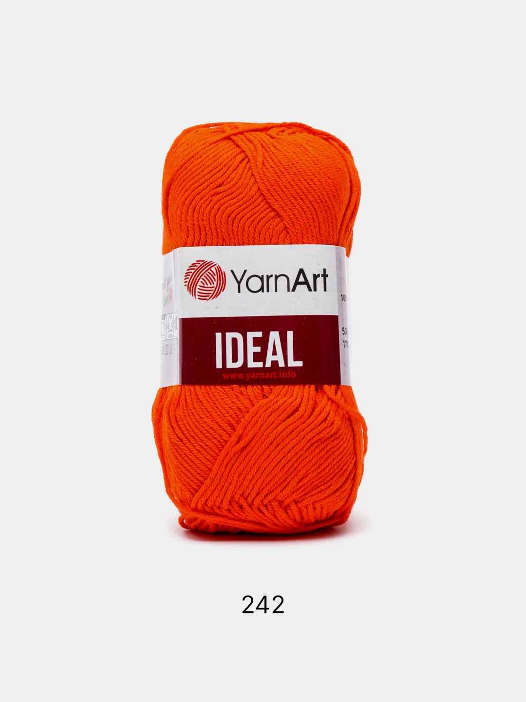 Оранжевый пряжа YarnArt Ideal, 100% хлопок, 50 г, 170 м