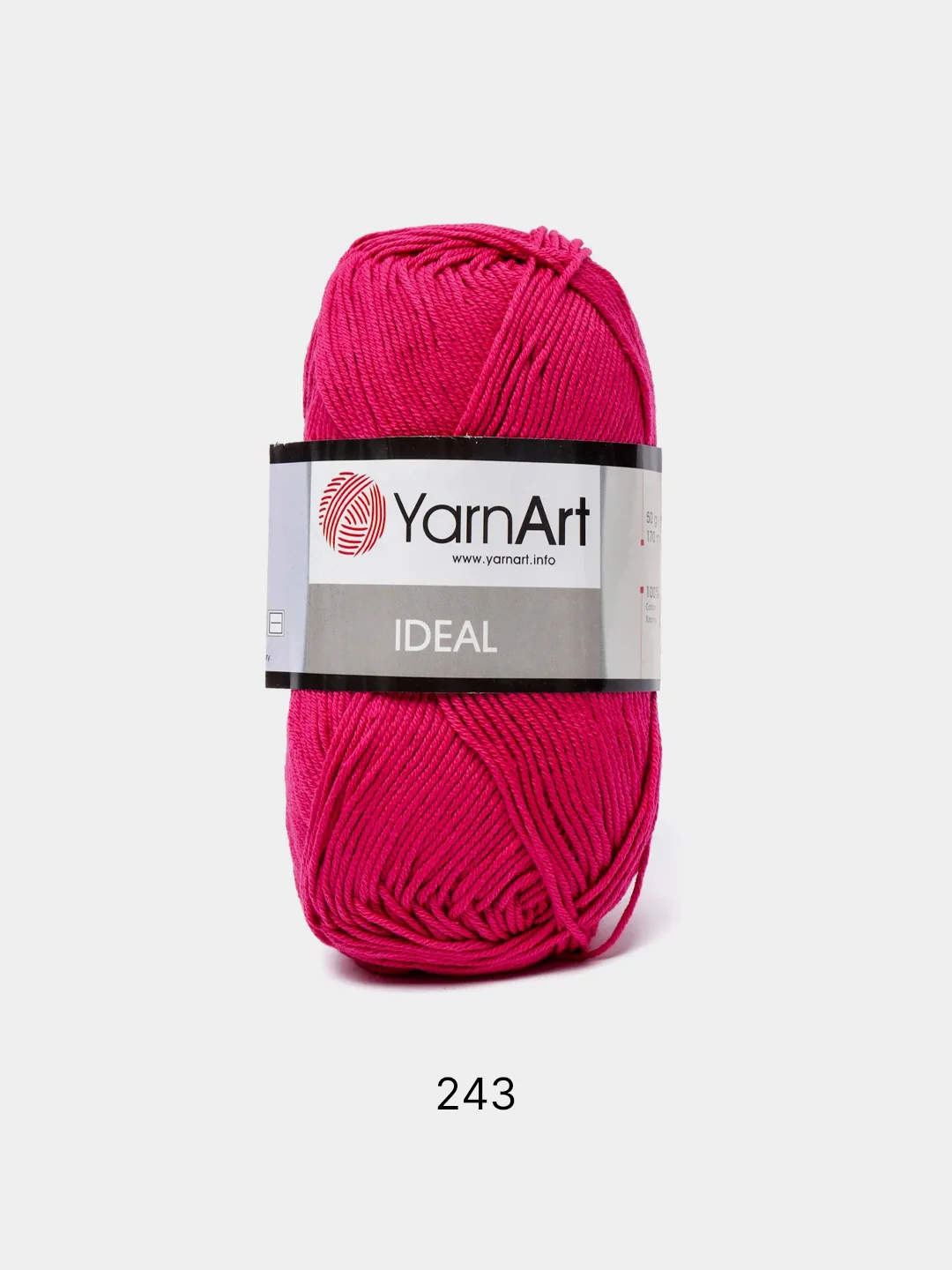 Вишнёвый пряжа YarnArt Ideal, 100% хлопок, 50 г, 170 м