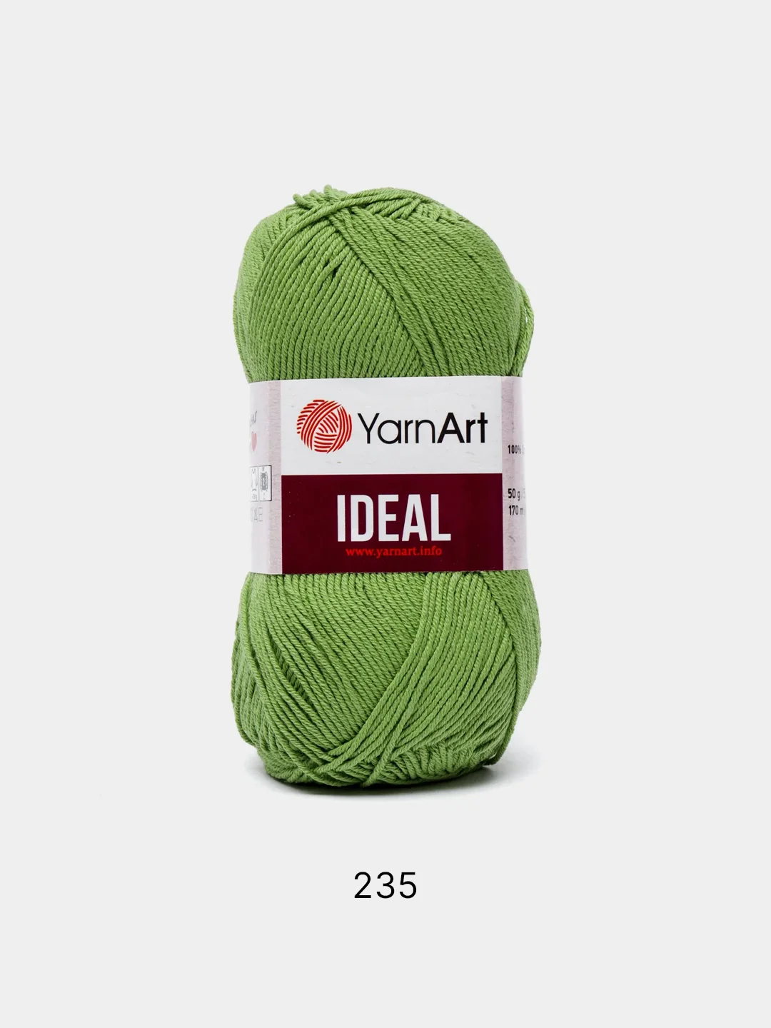 Лесной зеленый пряжа YarnArt Ideal, 100% хлопок, 50 г, 170 м
