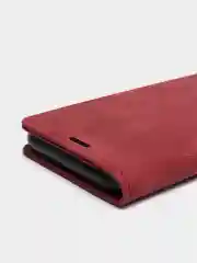 Бордовый чехол для iPhone XR с карманом для карт и подставкой
