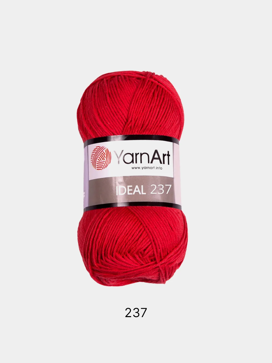Красный пряжа YarnArt Ideal, 100% хлопок, 50 г, 170 м
