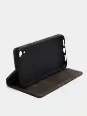 Тёмно-коричневый чехол для iPhone XR с карманом для карт и подставкой