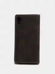 Тёмно-коричневый чехол для iPhone XR с карманом для карт и подставкой
