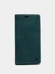 Тёмно-зелёный чехол для iPhone XR с карманом для карт и подставкой