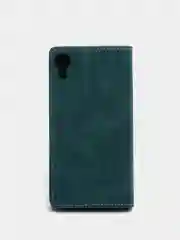 Тёмно-зелёный чехол для iPhone XR с карманом для карт и подставкой