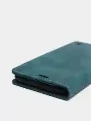 Тёмно-зелёный чехол для iPhone XR с карманом для карт и подставкой