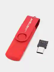 Красный usb флеш-накопитель 3 в 1 для телефона и ПК 8, 16, 32, 64, 128 Гб, флешка Jaster