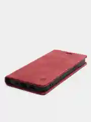 Бордовый чехол для iPhone 12/ 12 Pro, с карманом для карт и подставкой