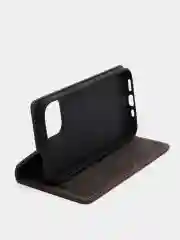 Тёмно-коричневый чехол для iPhone 12/ 12 Pro, с карманом для карт и подставкой