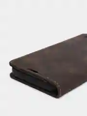 Тёмно-коричневый чехол для iPhone 13, с карманом для карт и подставкой