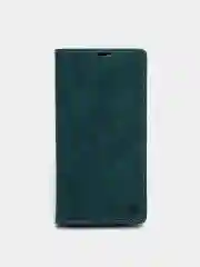 Тёмно-зелёный чехол для iPhone 13 Pro Max с карманом для карт и подставкой
