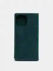 Тёмно-зелёный чехол для iPhone 13 Pro Max с карманом для карт и подставкой
