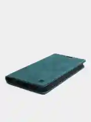 Тёмно-зелёный чехол для iPhone 13 Pro Max с карманом для карт и подставкой