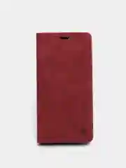 Бордовый чехол для iPhone 12 Pro Max с карманом для карт и подставкой