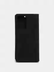 Черный чехол для Samsung A52 с карманом для карт и подставкой