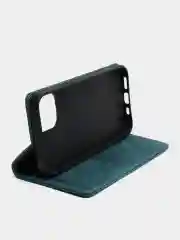 Тёмно-зелёный чехол для iPhone 12/ 12 Pro, с карманом для карт и подставкой