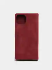 Бордовый чехол для iPhone 13, с карманом для карт и подставкой