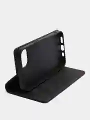 Черный чехол для iPhone 13, с карманом для карт и подставкой