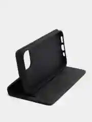 Черный чехол для iPhone 12/ 12 Pro, с карманом для карт и подставкой