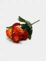 Искусственные цветы. Камелия. Двухцветный букет с гипсофилами. Композиция. 300 мм