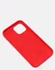 Красный силиконовый защитный чехол для iPhone 13 с закрытым низом