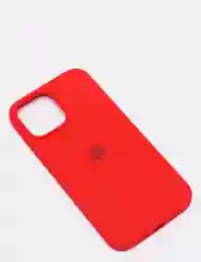 Красный силиконовый защитный чехол для iPhone 13 с закрытым низом