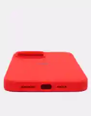 Красный силиконовый защитный чехол для iPhone 13 с закрытым низом