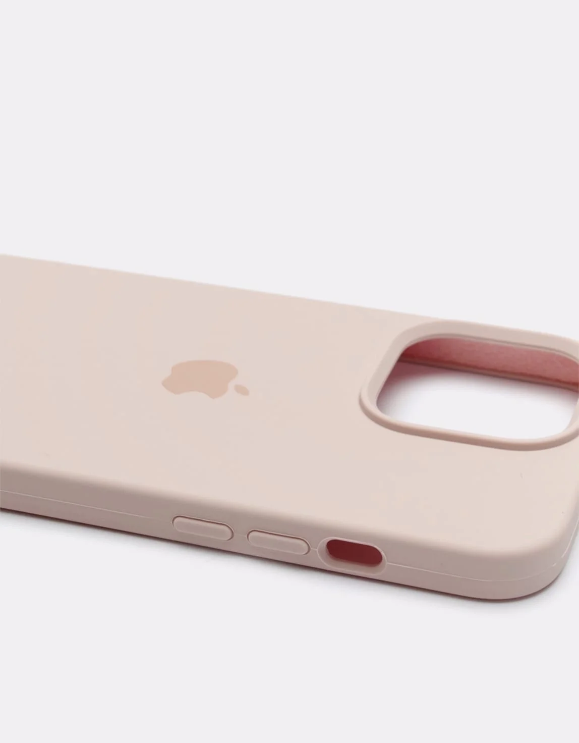 Кремовый силиконовый защитный чехол для iPhone 13 с закрытым низом