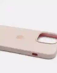 Кремовый силиконовый защитный чехол для iPhone 13 с закрытым низом