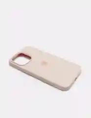 Кремовый силиконовый защитный чехол для iPhone 13 с закрытым низом