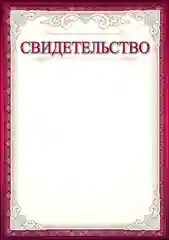 Бордовый свидетельство, формат А4, 20 штук