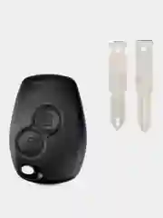 Черный ключ авто корпус брелок 2 кн Renault Lada Рено Nissan Megane Duster Logan Лада Laguna Clio