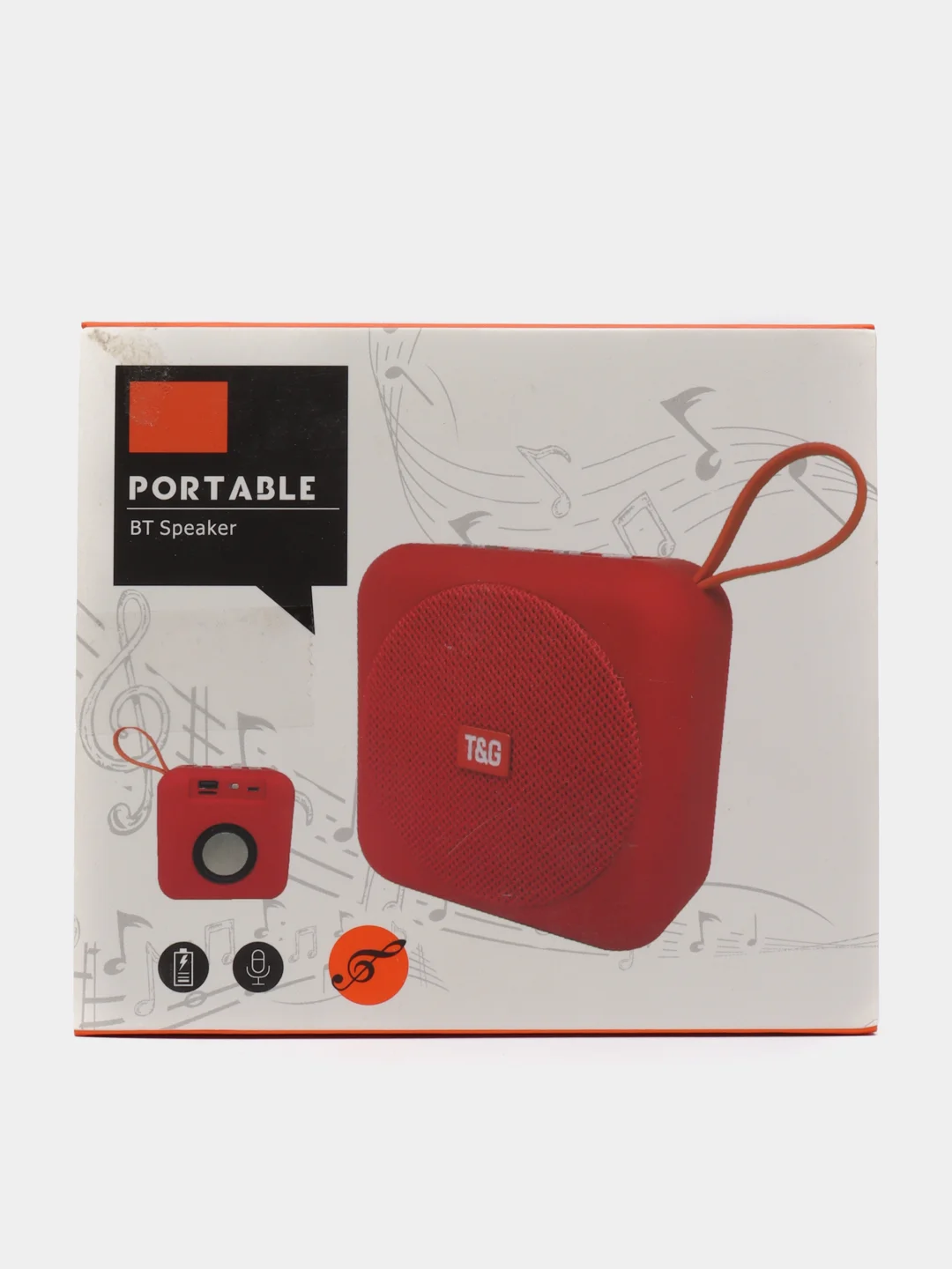 Багровый портативная колонка Stereo BT Speakers