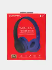 Синий наушники Bluetooth беспроводные, Полноразмерные наушники, Borofone BO4