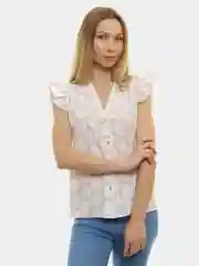 Розовый блузка женская с коротким рукавом летняя
