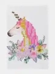 Белый алмазная мозаика по номерам для детей, 10*15, 15*20 см