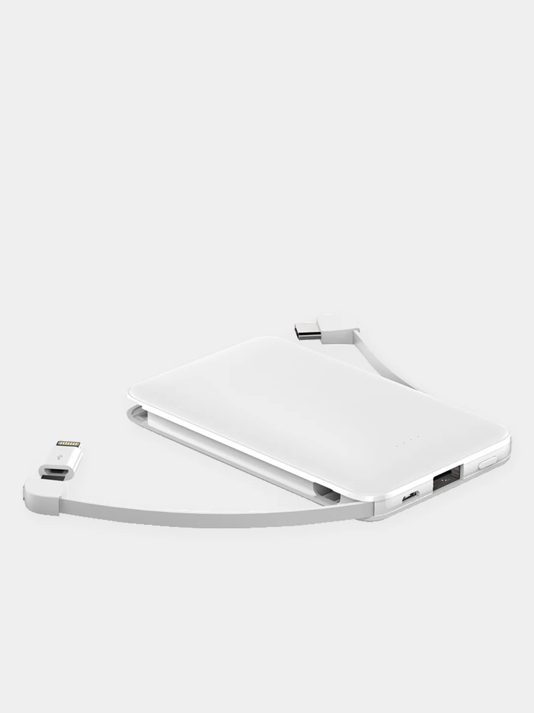 Белый power Bank внешний аккумулятор 5000 mAh