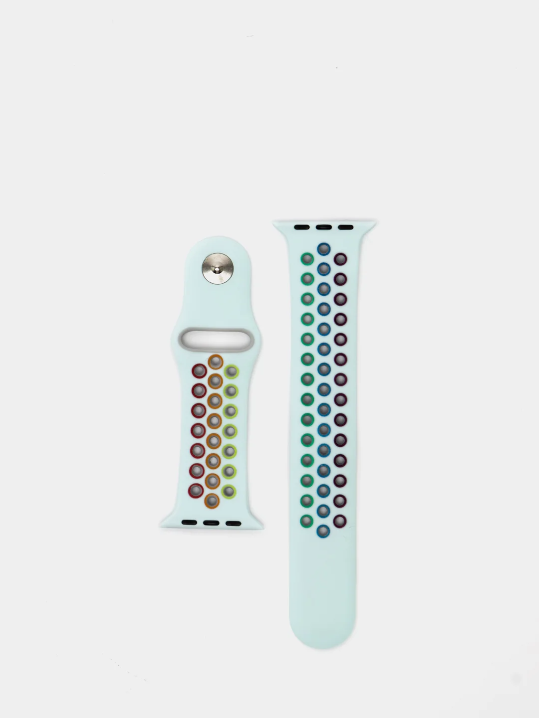 Небесно-голубой спортивный силиконовый ремешок для смарт-часов Apple Watch
