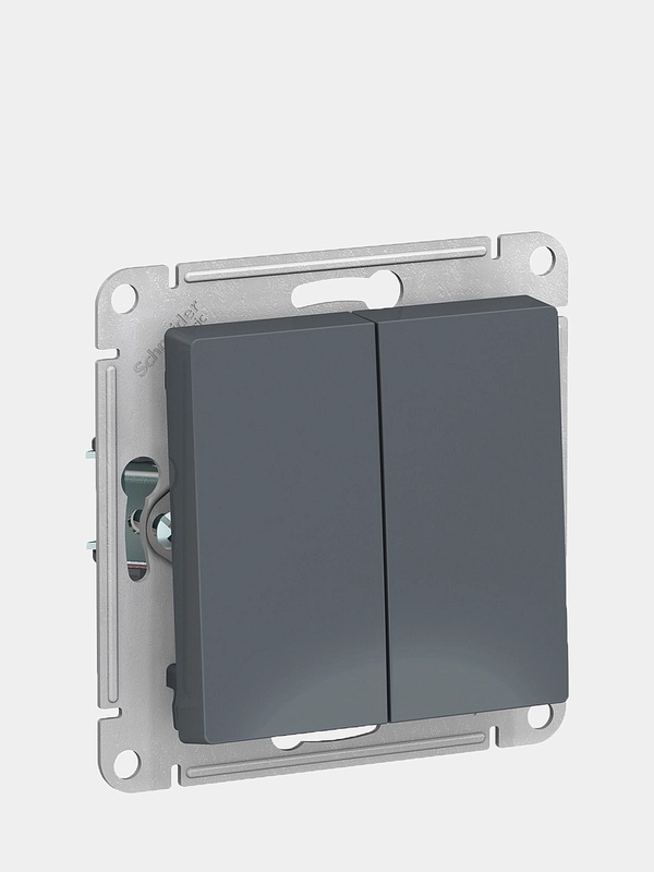 Выключатель двухклавишный Schneider Electric AtlasDesign, механизм, грифель, ATN000751