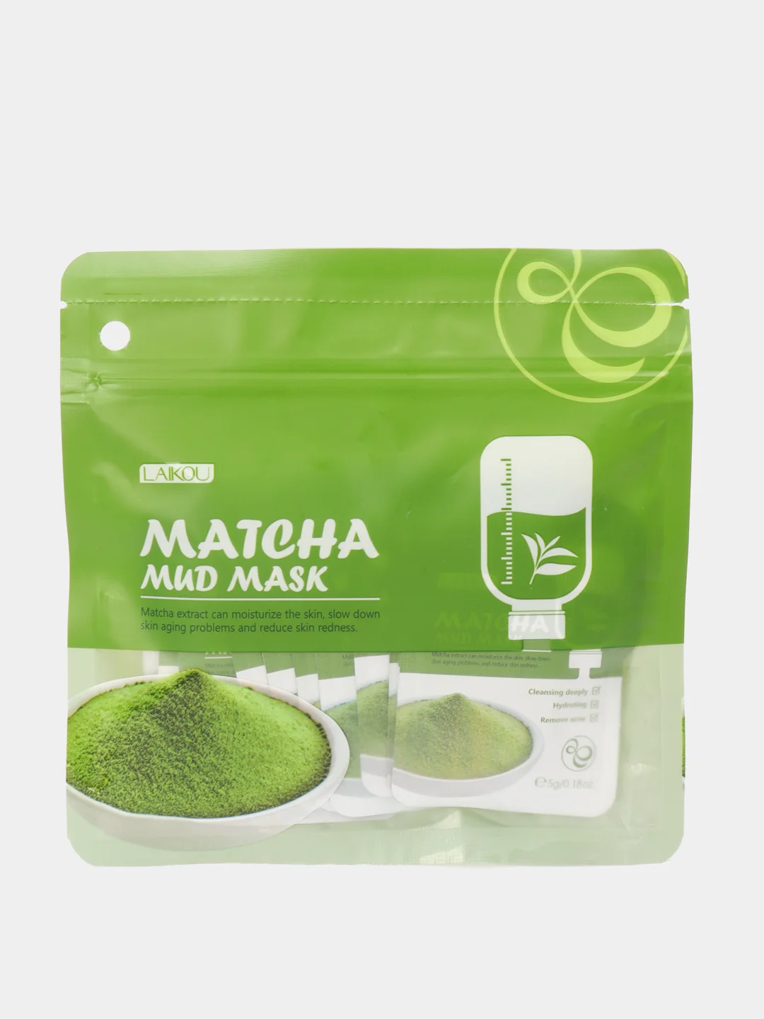 Маска для лица с экстрактом глины зеленого чая Матча, для всех видов кожи, регенерирующая