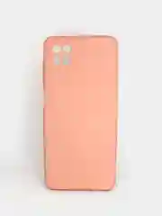 Бежевый чехол силиконовый с микрофиброй внутри и защитой камеры для Samsung (самсунг) Galaxy A12