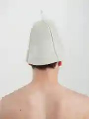 Белый набор для бани и сауны(шапка, варежка, коврик)/Банный набор/Подарочный набор