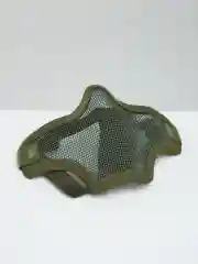 Зеленый страйкбольная защитная стальная маска для лица и зубов