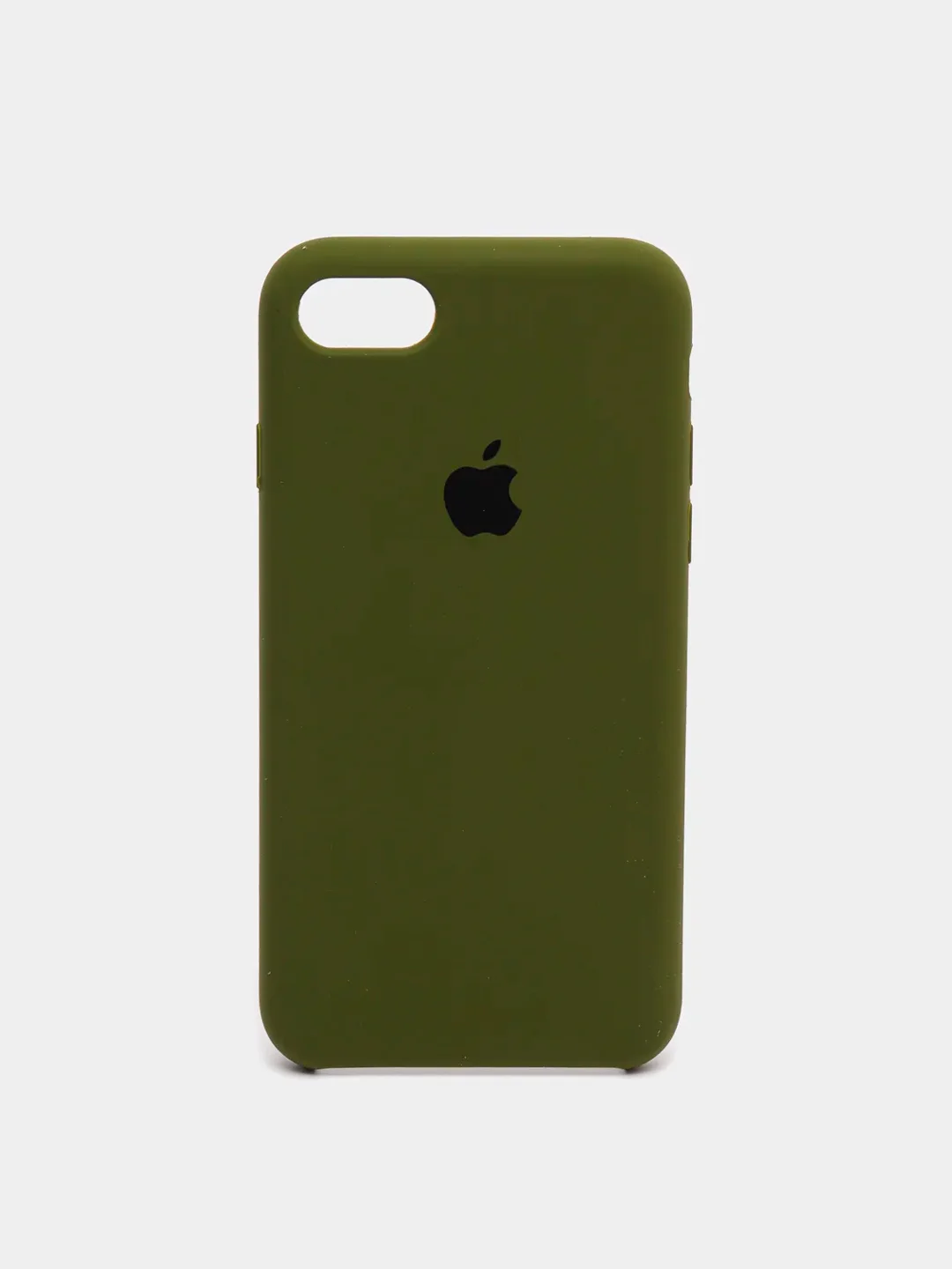 Хаки чехол Silicone Case для iPhone 7, 8, SE 2020, с открытым низом