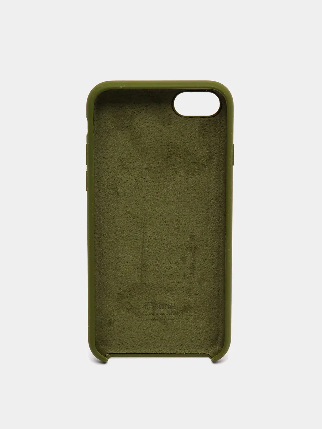 Хаки чехол Silicone Case для iPhone 7, 8, SE 2020, с открытым низом
