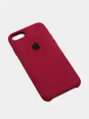 Багровый чехол Silicone Case для iPhone 7, 8, SE 2020, с открытым низом