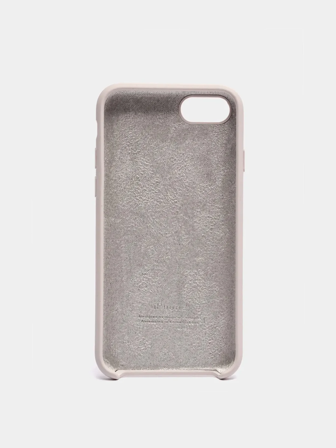 Серебряный чехол Silicone Case для iPhone 7, 8, SE 2020, с открытым низом
