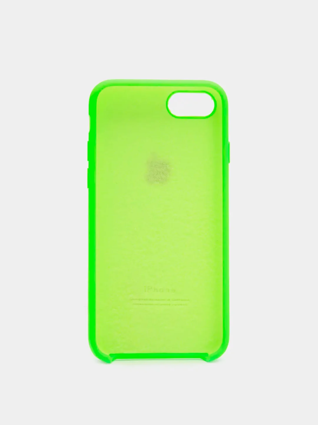 Салатовый чехол Silicone Case для iPhone 7, 8, SE 2020, с открытым низом