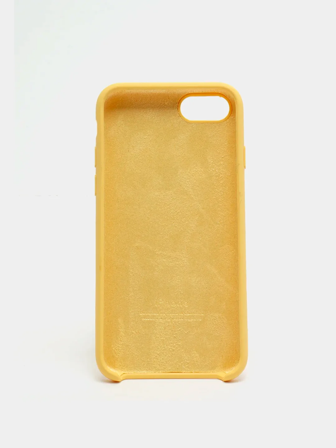 Светло-жёлтый чехол Silicone Case для iPhone 7, 8, SE 2020, с открытым низом